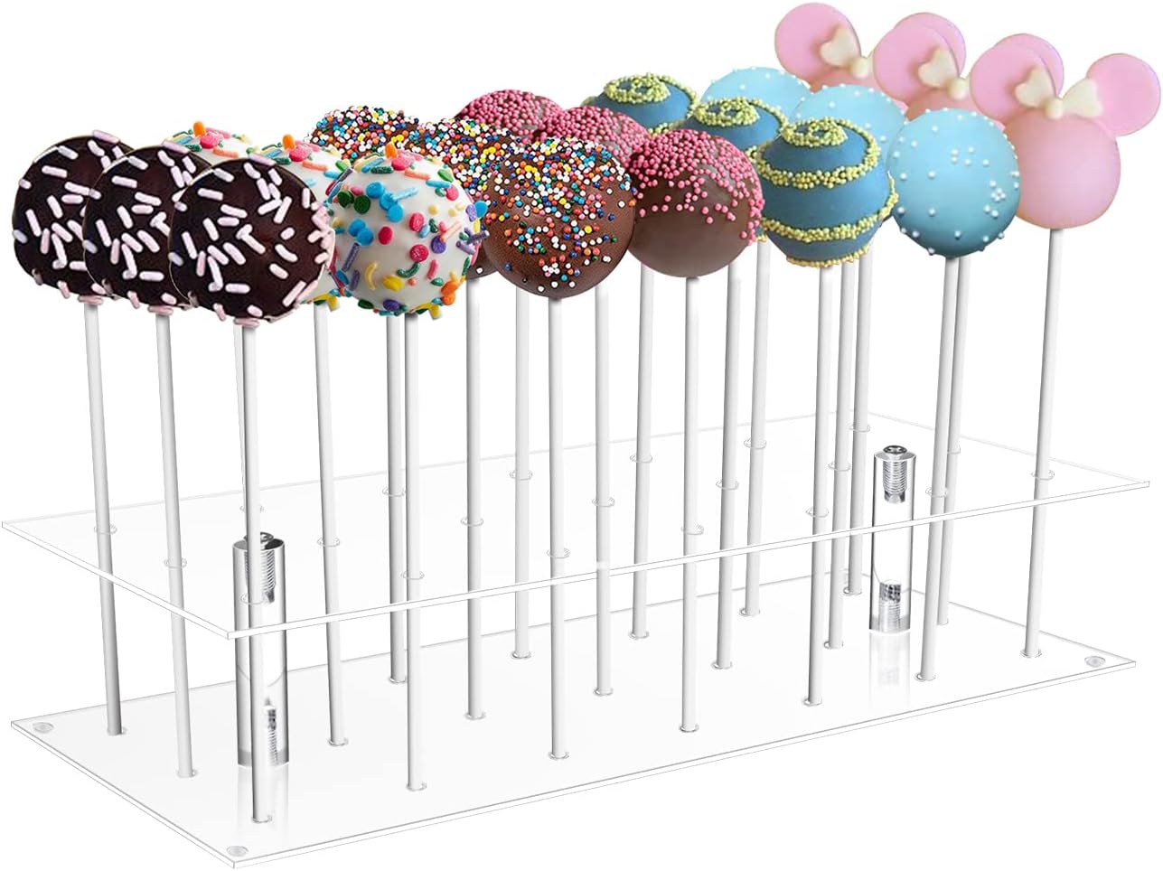 Cake pop Stand,21 Hole Clear Acrylic Lollipop Holder